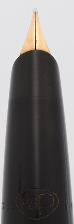 1950‘s Aurora 88P 万年筆 Aurora 88P Fountain Pen (1950s) - Black w/ GP cap, Piston Fill